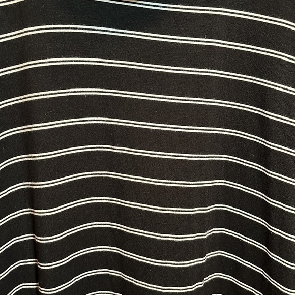 Sunday Black Cowl Neck Long Sleeve Striped Dress - Picture 5 of 11